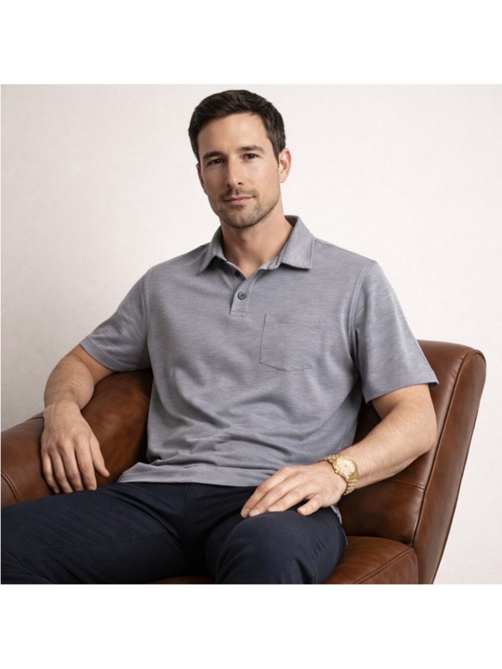 Vuori Zephyr Polo Gray Large